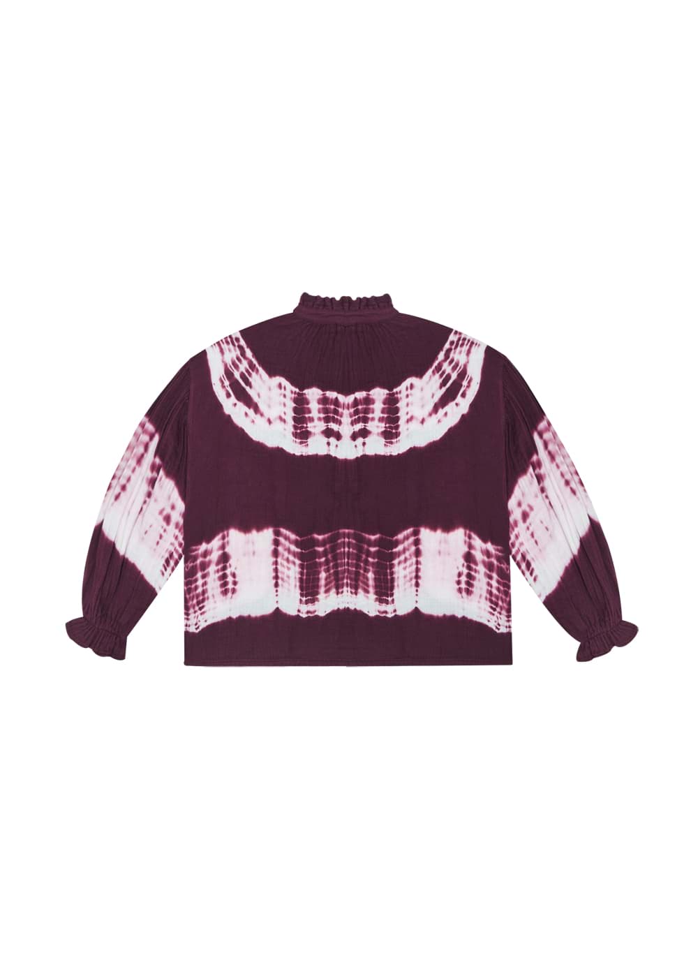 Picture of OLIVIA BLOUSE - TIE DYE PLUM WINE